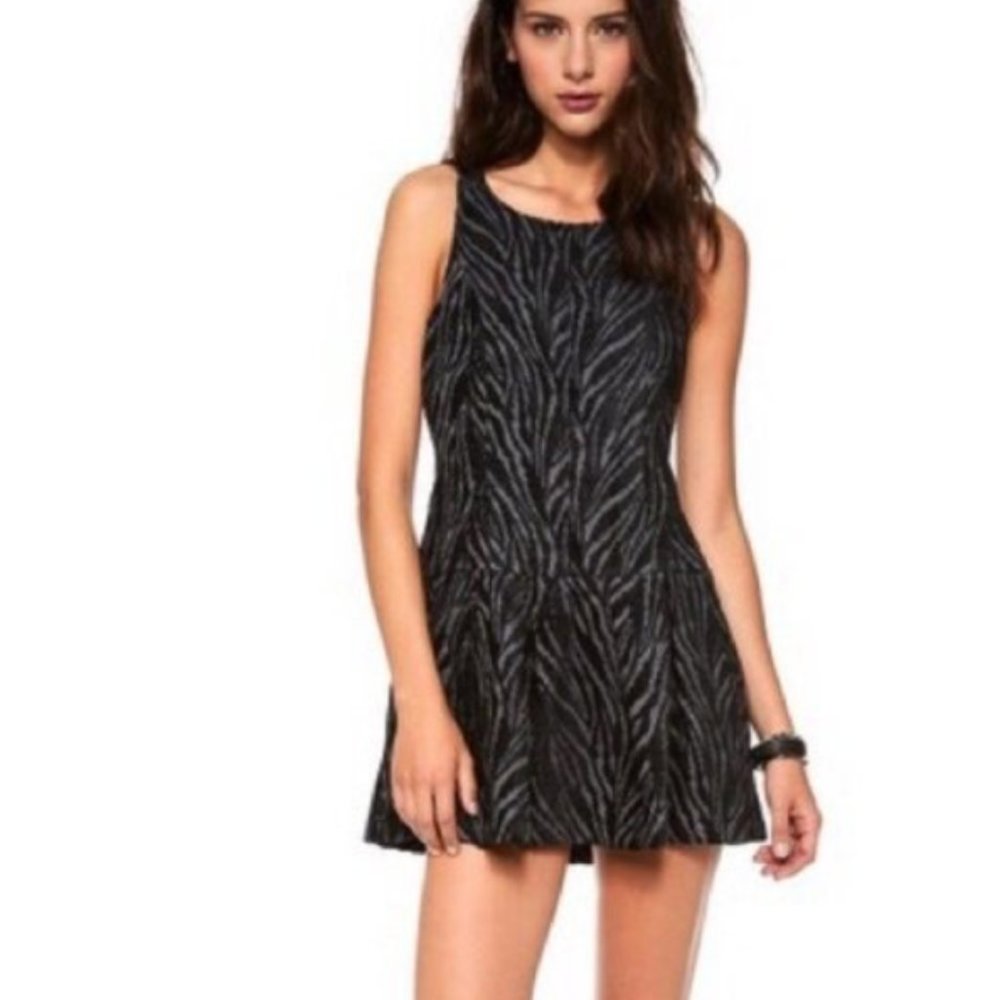 Free People Zebra Skater Mini Dress